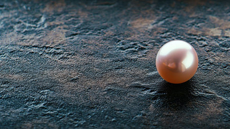 A beautiful soft pink pearl rests on a textured surface, showcasing its elegant shine and timeless charm, perfect for designs related to luxury and natural beauty.の素材