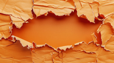 Modern banner design showcasing keyword research with vibrant orange torn paper and copy space.の素材