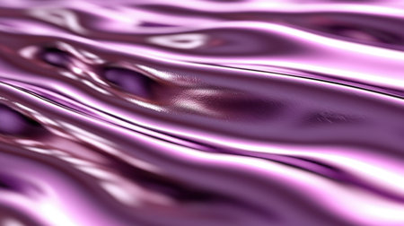 Shiny purple metallic waves forming a dynamic pattern, perfect for an elegant and futuristic look.の素材