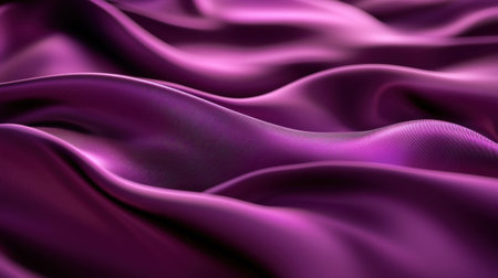 Silky abstract background in purple and magenta with smooth flowing waves, creating a modern luxury feel.の素材