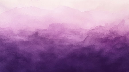 Elegant watercolor wash in shades of violet and purple, creating a delicate and artistic background.の素材