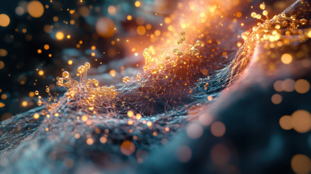 A dynamic visualization of DNA connecting with products, symbolizing the uniqueness and precision behind their creationの素材