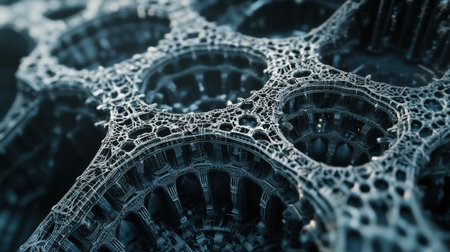 An automated textile production machine weaving intricate patterns at high speed.の素材