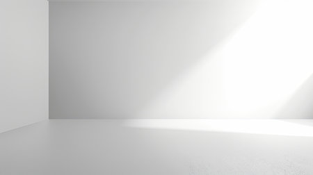 A clean white backdrop with a soft gradient effect from top to bottom, ideal for minimalist designs.の素材