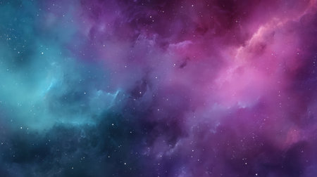 This captivating abstract background features vibrant colors and cosmic elements, creating a mesmerizing atmosphere of the universe. Perfect for artistic projects.の素材