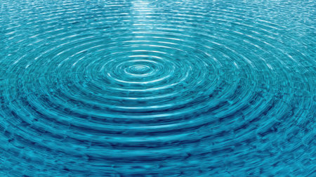 A stunning close-up view of water surface displaying intricate circular ripples that evoke tranquility and calmness. Perfect for serene themes.の素材