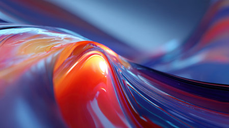 Experience the beauty of a colorful abstract wave design, featuring smooth gradients and dynamic fluid motion ideal for creative projects.の素材