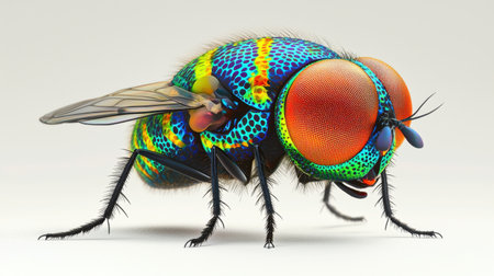 Stunning close-up of a colorful insect showcasing vibrant colors and intricate details. Perfect for nature enthusiasts and macro photography.の素材