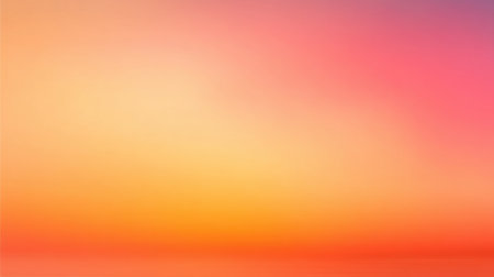 This soft gradient background features a beautiful blend of warm orange, pink, and yellow hues, perfect for artistic and creative projects. The serene colors create a calming atmosphere, suitable for various applications.の素材