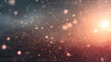 This mesmerizing abstract background showcases soft glowing particles floating in a dreamy atmosphere, creating a sense of serenity and beauty.の素材