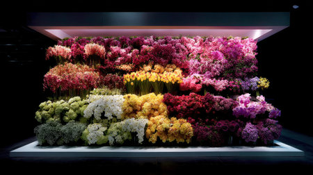 A stunning display of various flowers showcases a spectrum of colors, textures, and natural beauty perfect for decoration and inspiration.の素材