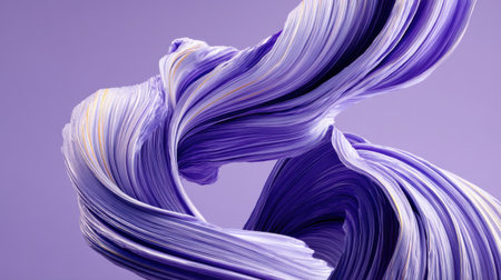 This image features abstract flowing purple curls against a soft gradient background, showcasing dynamic movements and artistic elegance. Perfect for creative projects.の素材
