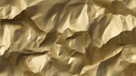 Discover a captivating background of crumpled golden paper, perfect for adding depth and elegance to your creative projects and designs.の素材