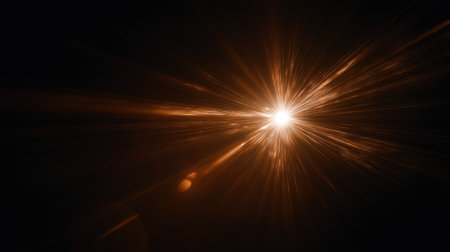 This captivating image showcases a dramatic burst of light emanating with radiant rays against a dark background. Perfect for adding vibrancy to artistic and design projects.の素材