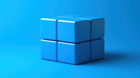A striking image of glossy blue cubes arranged in a clean, modern design, perfect for creative projects or abstract art concepts.の素材