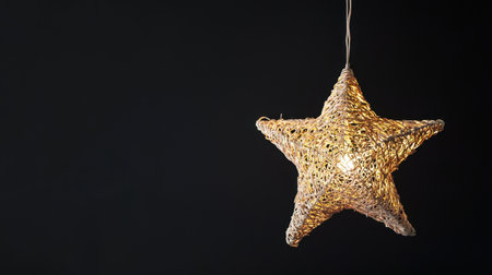 This stunning woven star-shaped pendant light adds a touch of elegance to any room, creating a cozy and captivating atmosphere with its unique design.の素材