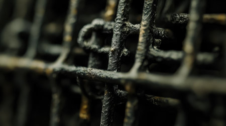 A captivating close-up image of intertwined metal wire with intricate textures, suitable for industrial themes or artistic projects.の素材