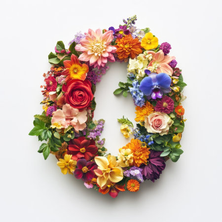A stunning circular floral arrangement showcasing a vibrant mix of colors and flowers, perfect for enhancing decor and celebrating nature's beauty.の素材