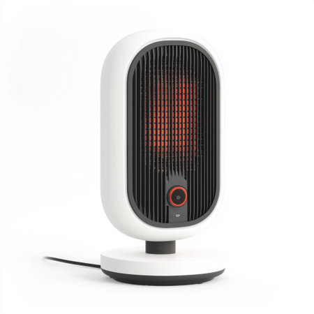 This electric heater boasts a modern and stylish design, perfect for enhancing indoor comfort and providing efficient warmth during cold seasons. Its compact size and energy-saving features make it a practical addition to any home.の素材