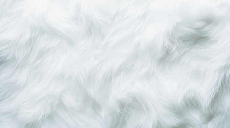 A close-up view of soft and fluffy white fur texture, ideal for creating inviting backgrounds or enhancing textile designs in various projects.の素材