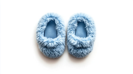 Experience ultimate relaxation with these cozy blue fur slippers, designed for comfort at home. Enjoy the soft, plush texture that warms your feet.の素材