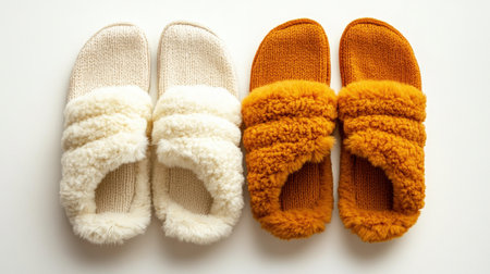 Discover the perfect combination of style and comfort with these cozy indoor slippers. Ideal for relaxing at home, they feature soft textures and vibrant colors.の素材