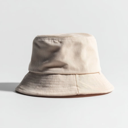 This stylish beige bucket hat combines comfort and fashion, making it an ideal accessory for sunny days and casual outings. Perfect for any wardrobe.の素材