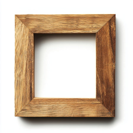 This rustic wooden frame features a natural texture, ideal for showcasing artwork or photos. Its minimalist design enhances any dの素材
