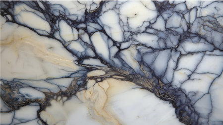 This elegant marble surface features intricate blue and white veining patterns, offering a refined aesthetic ideal for design and decor projects.の素材