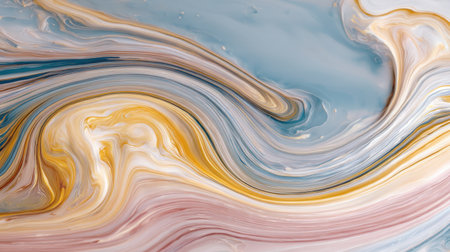 A stunning abstract image featuring smooth pastel colors that flow and swirl together, creating a serene and harmonious composition ideal for artistic projects.の素材