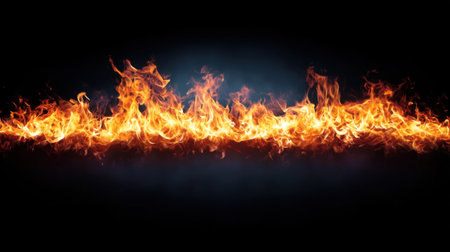Vivid and dynamic flames create an intense background with bright colors and captivating movements, perfect for artistic and creative projects.の素材