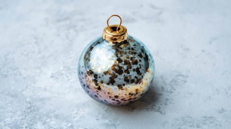 This mesmerizing Christmas ornament features a stunning shimmering surface with colorful glitter accents, ideal for enhancing holiday decor.の素材
