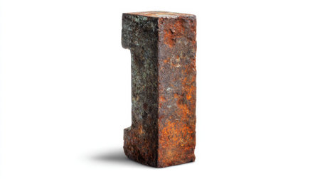 This vintage rusty metal block showcases industrial charm and unique texture, ideal for creative projects and artistic backgrounds.の素材