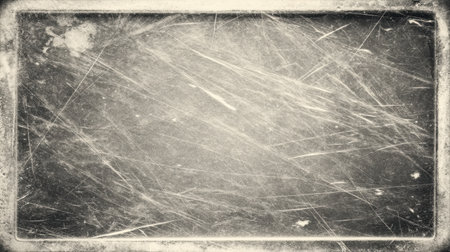 A vintage, dark scratched texture background featuring a grunge effect, ideal for design, artistic projects, or photography backdrops.の素材