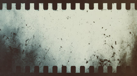 This vintage film strip background features a textured grunge finish, ideal for artistic projects, nostalgic designs, and creative photography.の素材