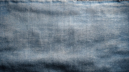 This close-up image captures the intricate texture of denim fabric in shades of blue, ideal for fashion design and creative textile projects.の素材