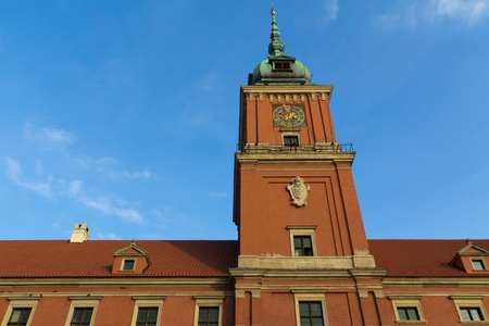 The famous royal castle in Warsaw from rather close