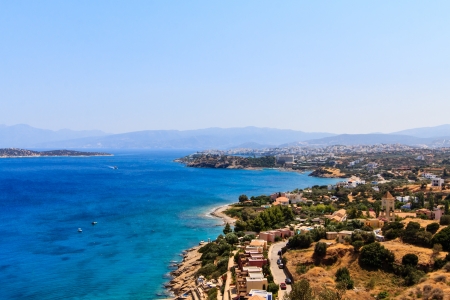 Part of the eastern cretan coast (Greece) near Eloundaの写真素材