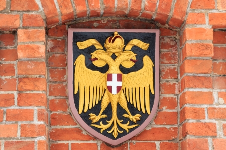 Austrian empire coat of arms: the double headed eagleの写真素材