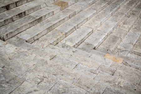 Stairs of marble close to the dome of Sienaの写真素材