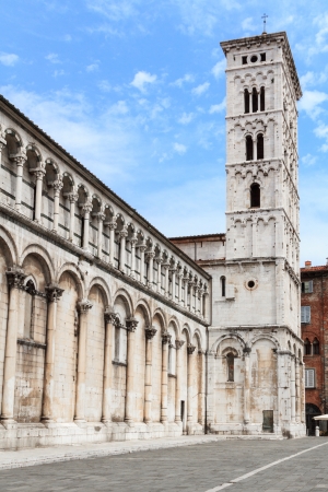 A detail of the dome of Lucca, Tuscanyの写真素材