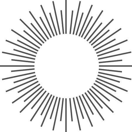 sun with rays minimalismのイラスト素材