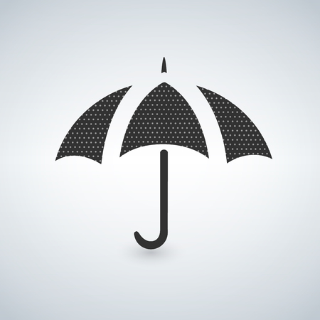Umbrella icon with dots on white background, vector illustration.のイラスト素材