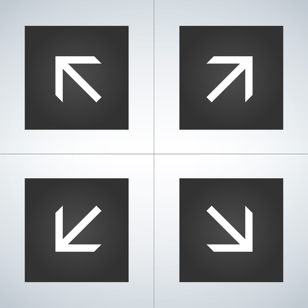 4 Arrow Icons. Arrow Signs Vector illustrationのイラスト素材