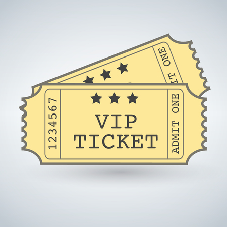 Pair of VIP Tickets Vector Illustrationのイラスト素材