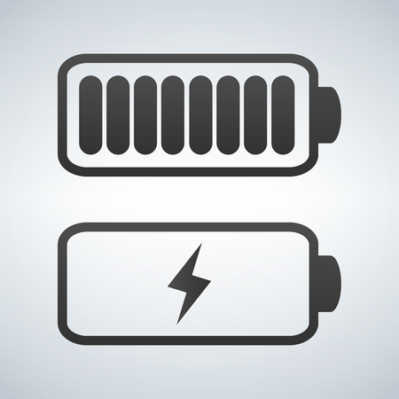 Vector battery icon. Charge from high to low.のイラスト素材