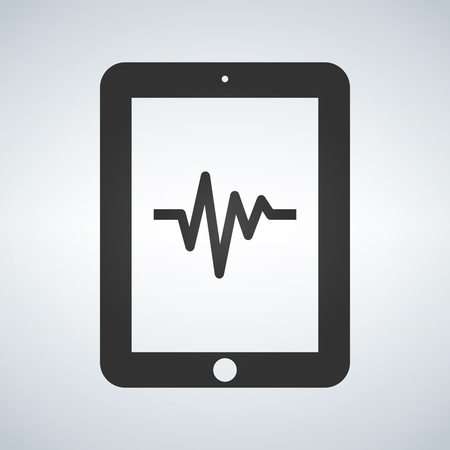 Medical record in tablet, health data. Vector illustration.のイラスト素材