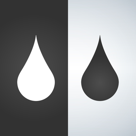Water drop - Vector icon. black and white.のイラスト素材