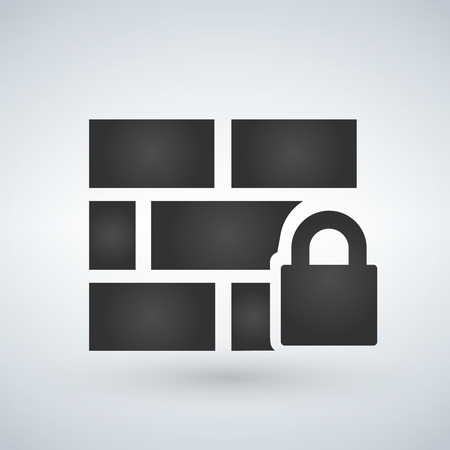 Locked wall icon vector illustartion isolated on white background.のイラスト素材