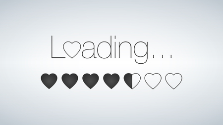 Love is loading with loading bar, Valentine s day is coming.